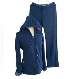 UGG denim blue sherpa track lounge set